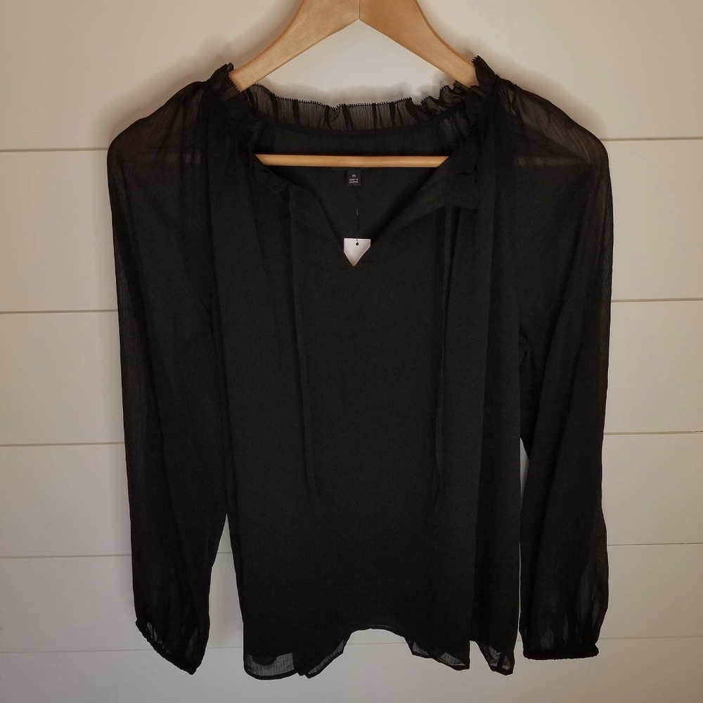 Talbots Longsleeve Black Blouse